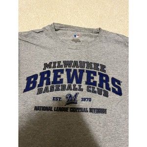 Milwaukee Brewers Baseball Club 1970 National League MLB Mens Gray Tee Medium M